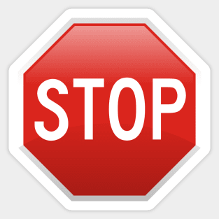 STOP Sign 3D Sticker